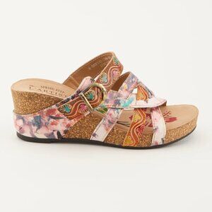 SPRING STEP L'ARTISTE BAOCIRE SLIDE SANDALS Size 8 Red